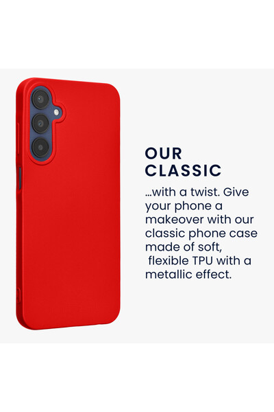 KWmobile Case for Samsung Galaxy A25, Red, Silicone, KWM000021MZ003C