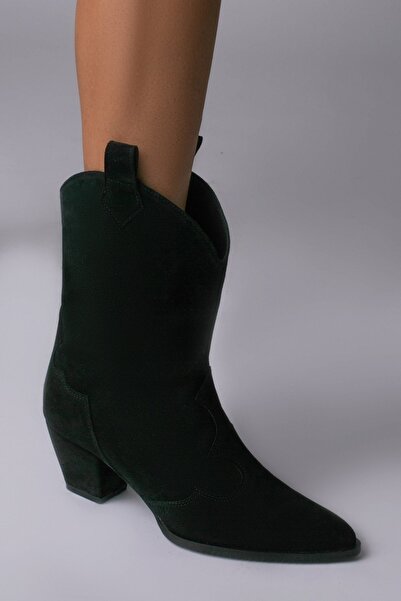 Vanilla Days Novia Premium Dark Grey Suede Ankle Boots with 5cm Block Heel