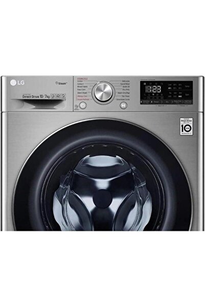 LG Front Load Washer Dryer 10Kg Washer & 7Kg Dryer AI DD Steam+ Bigger Capacity F4V5RGP2T