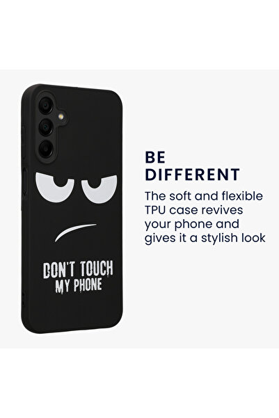 KWmobile Case for Samsung Galaxy A15 5G, Black/White, Silicone, KWM000021QA001C