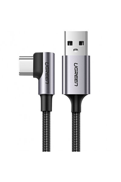 Ugreen Cablu Date si Incarcare USB-A - USB-C US284 Angled, 18W, 3m, Gri