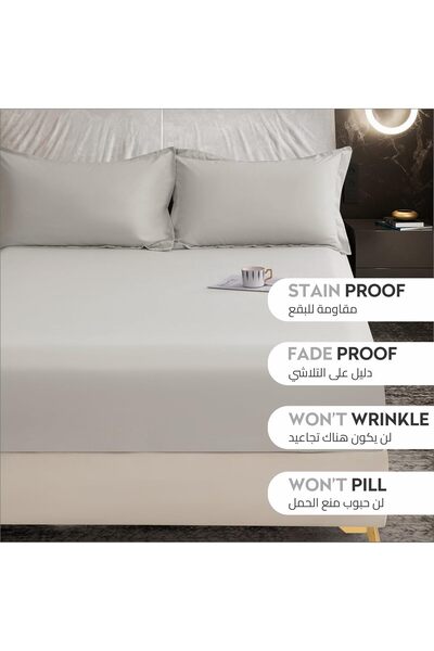 Donetella Twin Fitted Sheet Set 90x190+30cm, 2-Piece, Microfiber, 1800TC