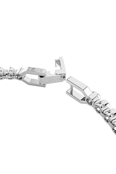 Swarovski Imber Emily Tennis bileklik, Yuvarlak kesim, Mavi, Rodyum kaplama