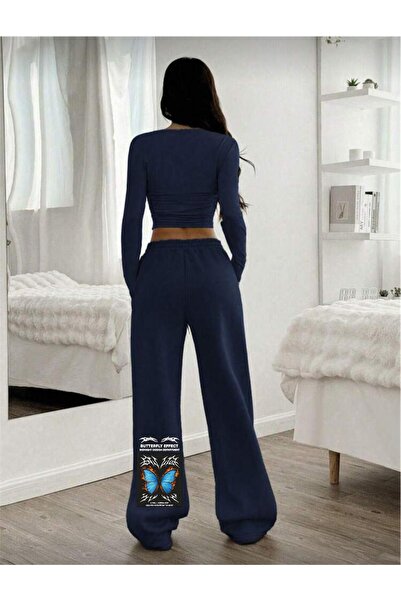 Le Vion Kadın Baskılı Baggy Bol Paça Eşofman Altı