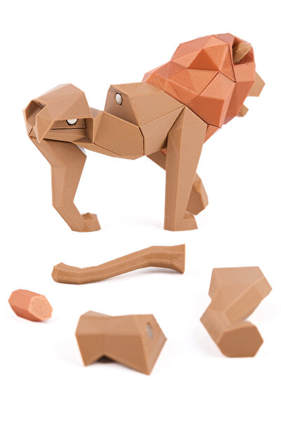 BCOVERART Toyzzart 3D Puzzle Yapboz Mıknatıslı Oyuncak Aslan