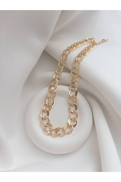 Minne Jewelry-Accessory Uzay Yolu Çelik Kolye - Çelik Altın Renk Uzay Yolu Ko...