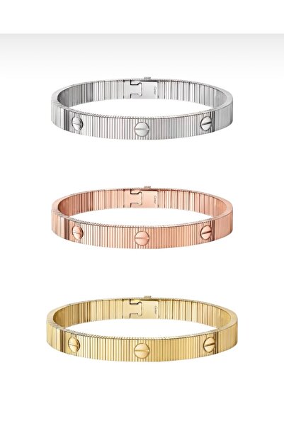 Gümüş sandık Unlimited Series Screw Detailed Custom Brand Model Steel Bracelet (17-22cm)