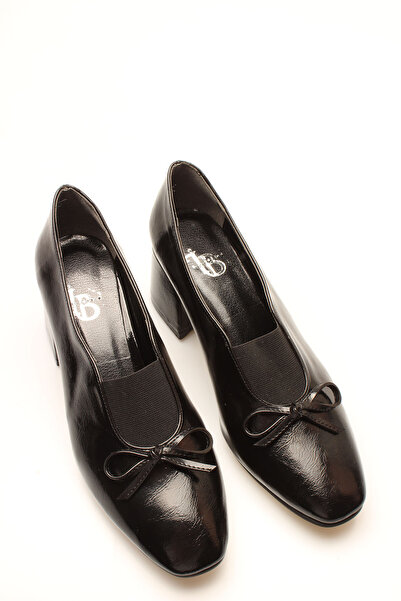 İDİL Black patent leather women's heels