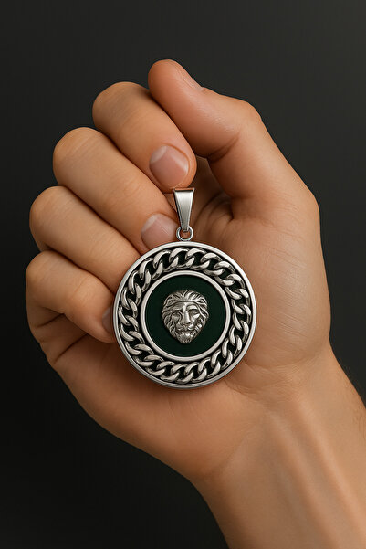 SE Jewellery Collection Selin Ersoy Unısex Aslan Figürlü Gümüş Renk Çelik Min...