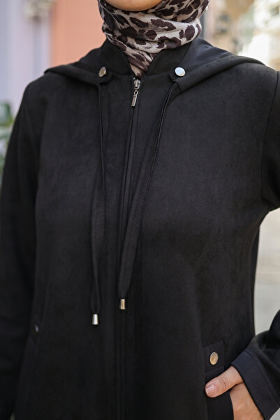 KADEEM Melina Suede Hooded Cap – 422158