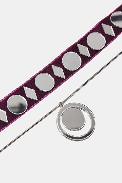 Stradivarius 2'li kadife choker kolye seti