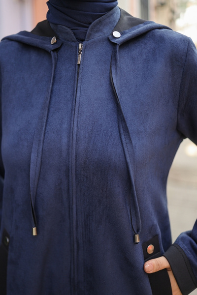 KADEEM Melina Suede Hooded Cap – 422158