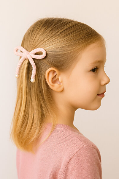 Chunky Frame Women's and Children's 4-Piece Set of Hair Clips with Bow and Ri...