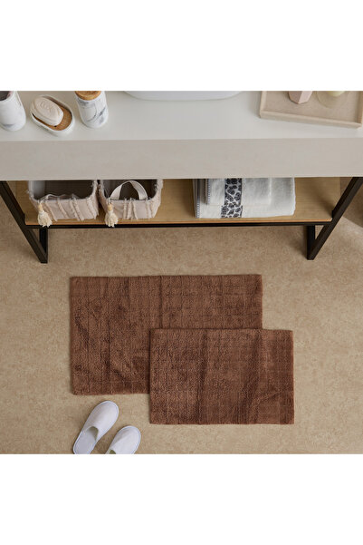 Home Box سجادة حمام من القطن والفيسكوز من إيفر إيكو - 50×80 + 40×60 سم - بلون...