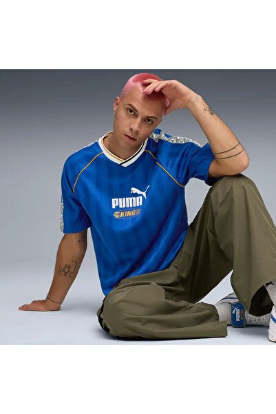Puma KING Relaxed Football Jersey Mavi Unisex Forma