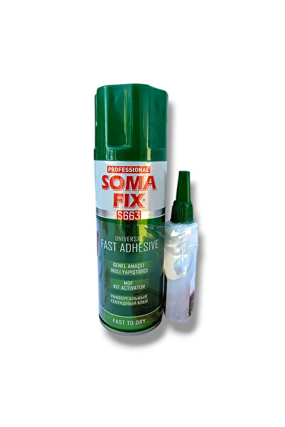 Somafix Universal adhesive, activator 200 ml, cyanoacrylate glue 50 g, for MDF, wood, plastic and ceramics