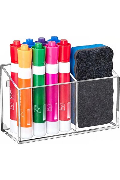 Slasa Salsa Magnetic Acrylic Dry Erase Marker Holder for Whiteboard, Fridge & Office Organizer