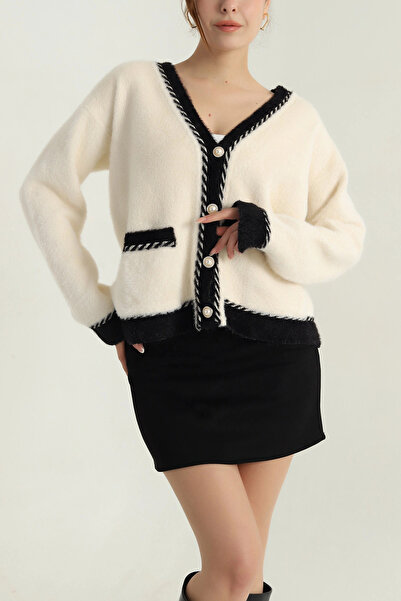 Generic Brand Cardigan cu buzunare și nasturi pentru femei