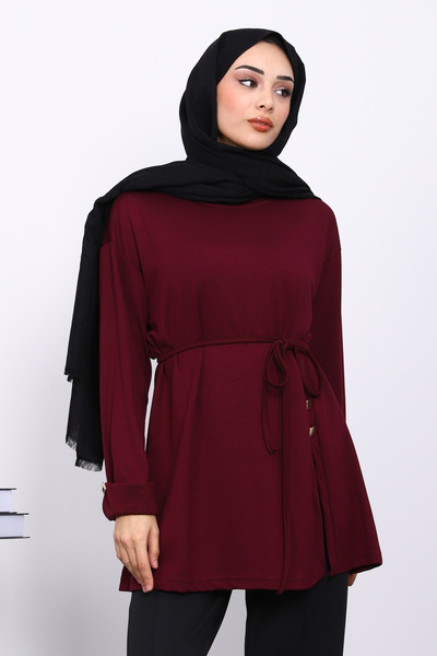 İmajButik Modal Sweat με λεπτομέρεια με κουμπιά από δαμάσκηνο