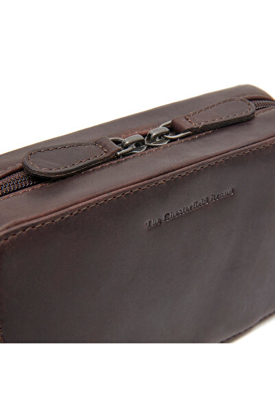 The Chesterfield Brand Small accessory bag (organizer), The Chesterfield Brand, made of genuine leather, Ardan, Dark brown