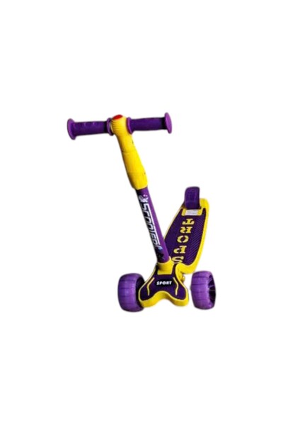 Toysea 3-Wheel Kids Scooter with One-Click Folding, Music Lights & Adjustable Handlebar