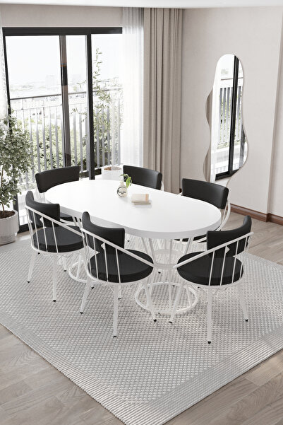 BY ORHAN GÜZEL Turkuaz Mutfak Masası Takımı 6-8 kişilik 90*160