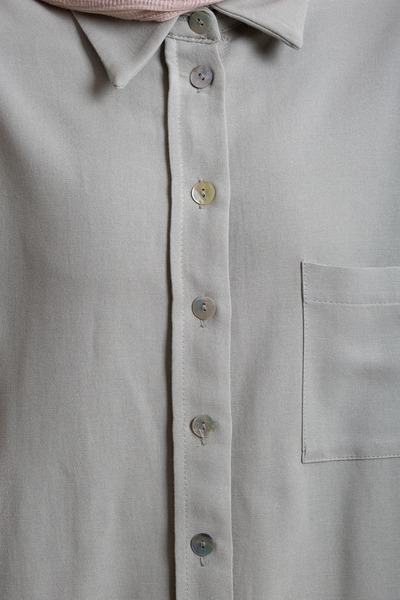 Lemaye Classic Collar Linen Shirt - Çağla