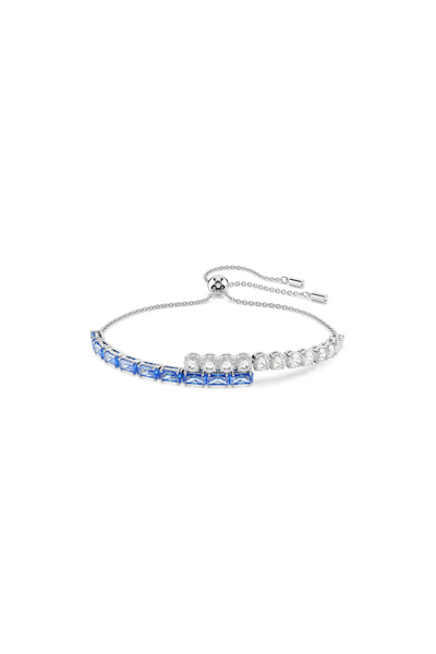 Swarovski Matrix Bileklik, Karışık kesimler, Mavi, Rodyum kaplama