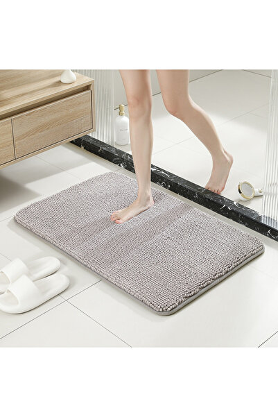 Home Box سجادة حمام لوكسوت- إيليت- من إسفنج ميموري فوم شينيل، مقاس 45×75 سم، ...