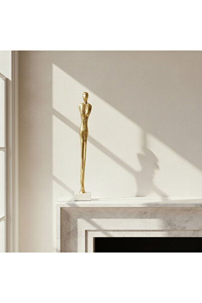 Generic تمثال بليك الأرضي البشري بقاعدة رخامية - 12.5 × 12.5 × 84.5 سم