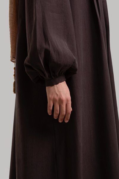 Emare Rochie Tenselsoft cu guler cămașă - Bitter Brown