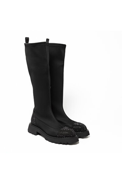 John May Γυναικείες / Κοριτσίστικες Μπότες GTN-24573 Μαύρο Strec-Μαύρη Πέτρα