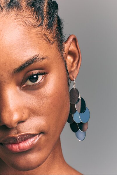 Stradivarius Oval sallantılı küpe