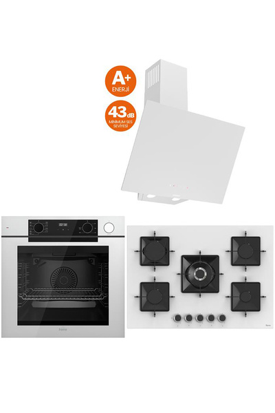 Ferre STEAM PLUS 75 SERİSİ 3LÜ CAM ANKASTRE SET (QEP64CB-SS036-D078SA)