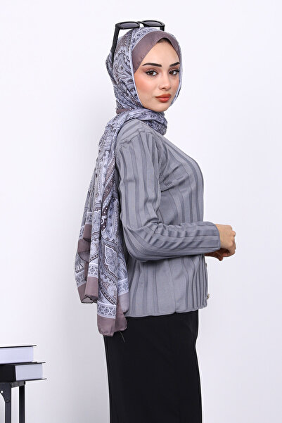 İmajButik Smoked Cold Yarn Buttoned Cardigan