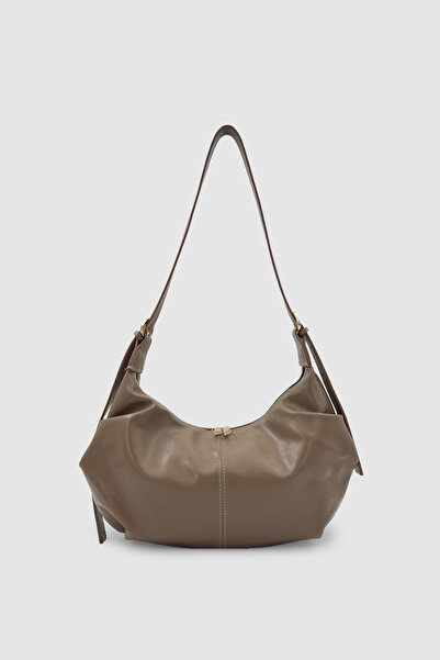 Wuclo حقيبة كتف من نوع باجيت ناعمة من ليلسا مع حزام قابل للتعديل، لون مينك