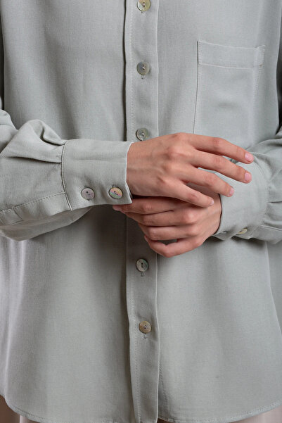 Lemaye Classic Collar Linen Shirt - Çağla