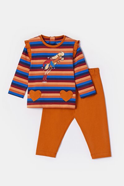 Woody بيجامة طفلة-بلج - 913-مخطط برتقالي
