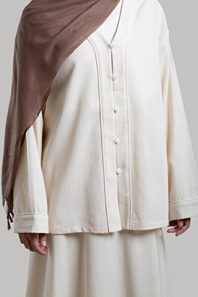 Lemaye Μπουφάν από φυσικό λινό - Πέτρα