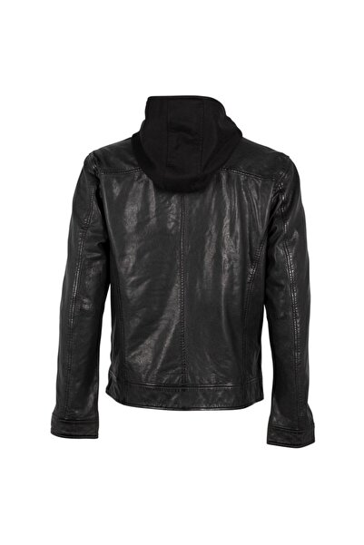 mauritius Deercraft Men's Black Leather Jacket DMBrindley