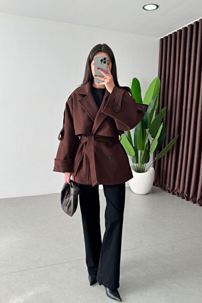 Lux Vestimenta New Season Trend Cashmere Coat with Belt