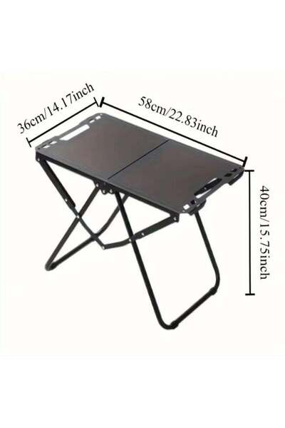 Generic Family Camping Outdoor Foldable Lightweight Table with Integrated Carbon Steel Frame