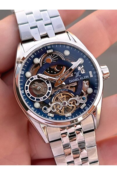Daniel Klein Men's Wristwatch with Automatic Mechanism Moonlight and Sun Dial 2 Years Warranty Otm.13855.1