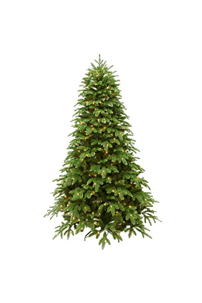 DacEnergy Brad de Craciun cu Led , 450 LED-uri cu lumina calda continua, 210 cm, 6.3W, 1912 varfu...