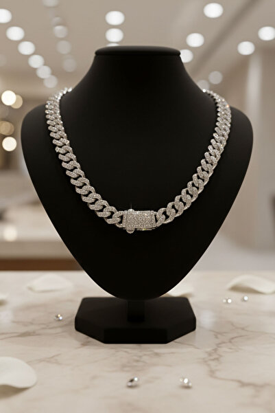 MİTİS GOLD Zirkon Taşlı Bire Bir Kuyumcu Model Gurmet Kolye