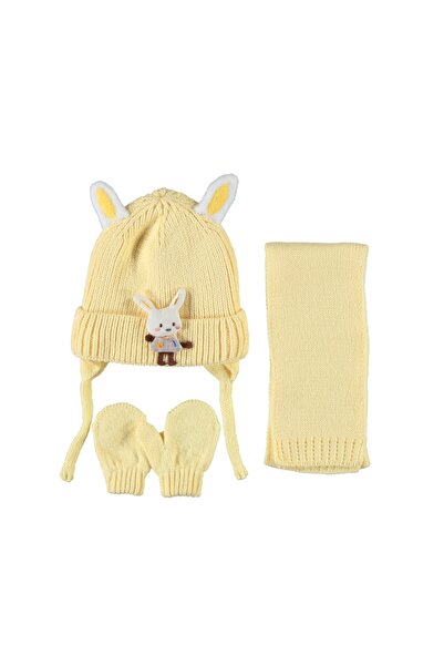 Buqete Baby Girl Hat-Scarf-Gloves 3-Piece Set