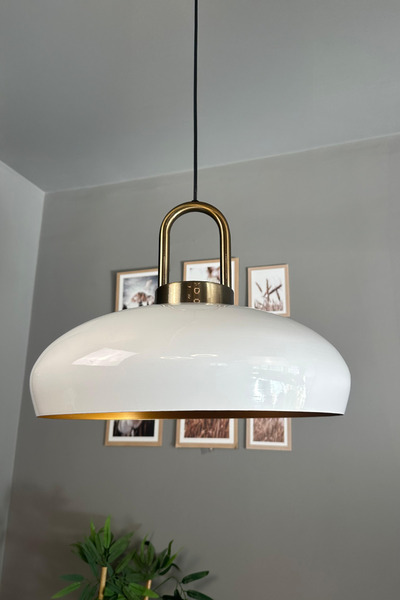 Bamyum Estrela Beyaz İç Gold Tekli Sarkıt Avize Eskitme Kilit Başlık İç Mekan...