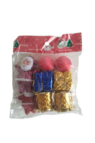 DODOMAR زينة عيد الميلاد كارما 8 قطع مع سانتا كلوز