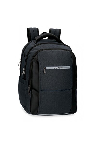 Movom Men's backpack, laptop/tablet compartment, 3 compartments Trimmed, navy blue, 33x44.5x18 cm