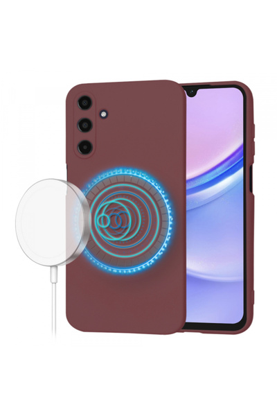 Samsung MagSafe Case for Galaxy A15 A155, Techsuit, SoftFlex, Cherry